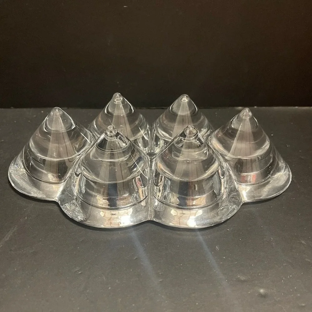 Heavy Glass Candle Votive Holder Villeroy & Boch Vintage Cone‎ Base